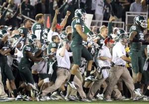 Festa sulla sideline di Michigan State