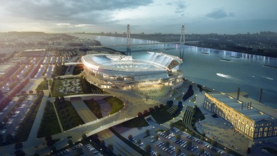 Il progetto per il nuovo stadio di St. Louis. 