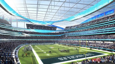 Lo stadio di Inglewood, la nuova casa dei Rams a partire dal 2019. 